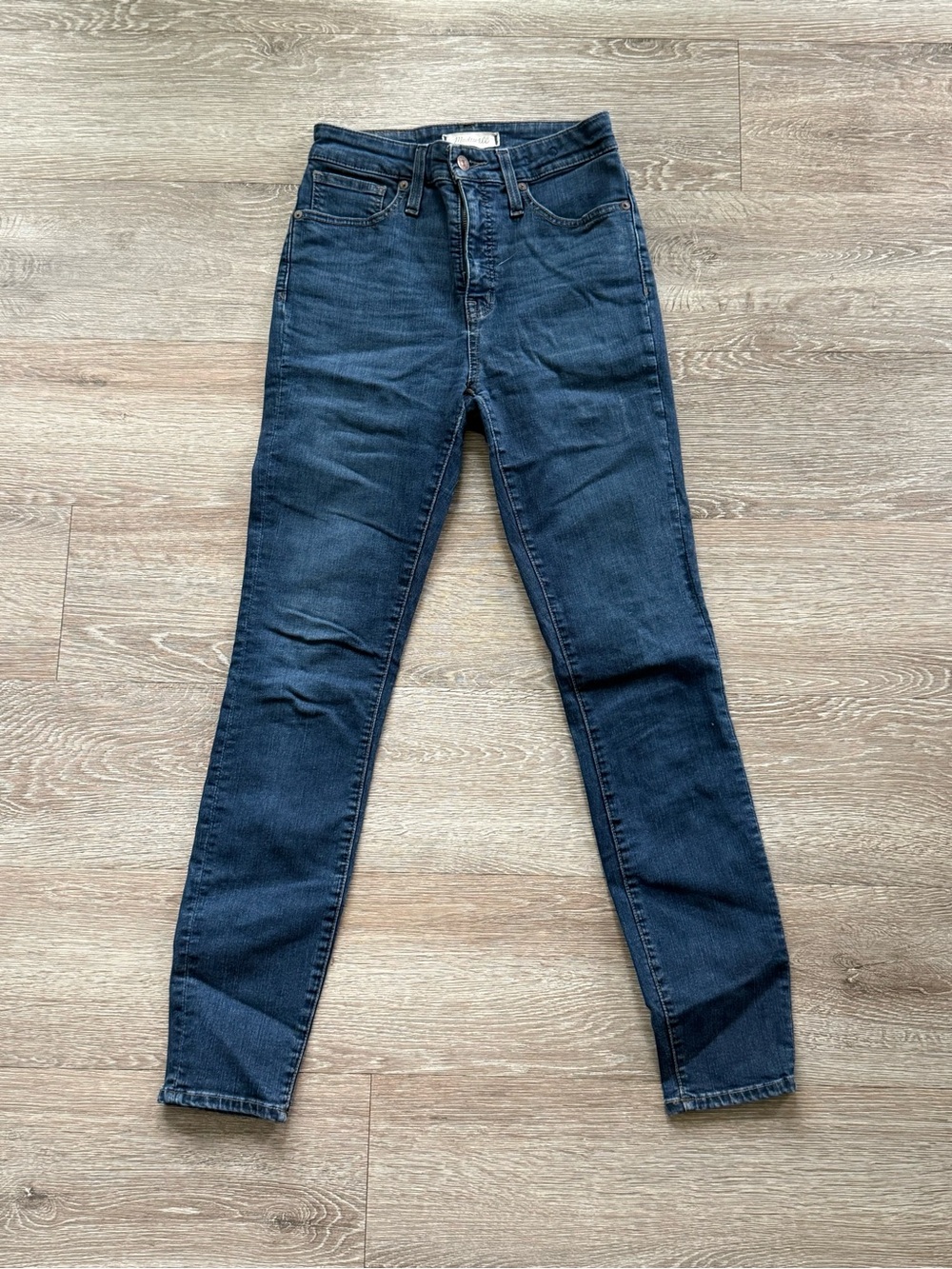 Madewell Dark Blue High-Rise Skinny Jeans